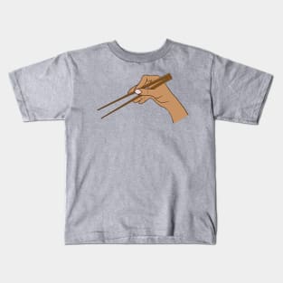 Chopsticks in Hand Graphic Kids T-Shirt